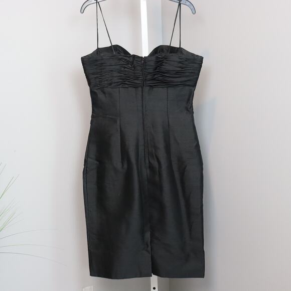 Vintage Reza Khan Black Strapless Ruched Cocktail Dress | Size S/M Approx. - Picture 2 of 6